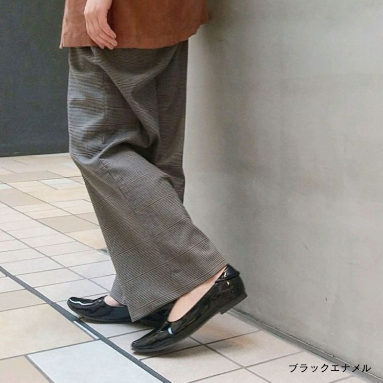 銀座ワシントン バレエシューズ 24cm ブラックエナメル 新品 18000円 r344-f82700-new1.jpg