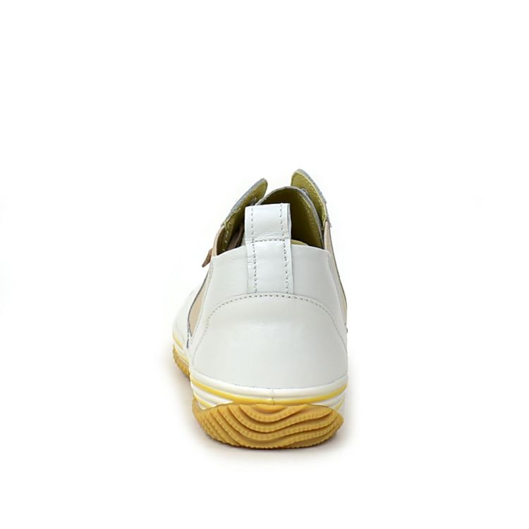 SPINGLE 国産サイドゴアレザースニーカー WHITE/BEIGE|銀座