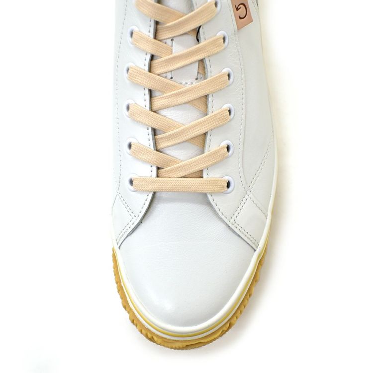 SPINGLE 国産サイドゴアレザースニーカー WHITE/BEIGE|銀座