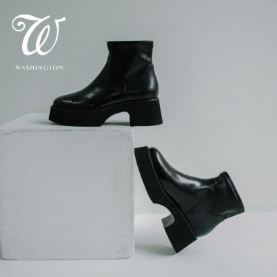 W 厚底ストレッチブーツ