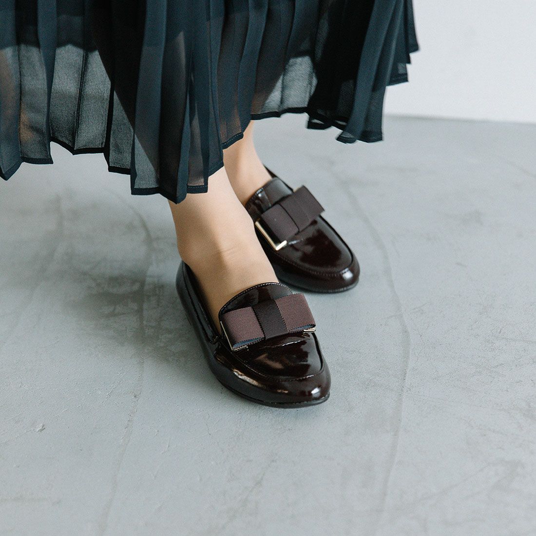 WASHINGTON 晴雨兼用エナメルリボンローファー|銀座ワシントン 公式サイト