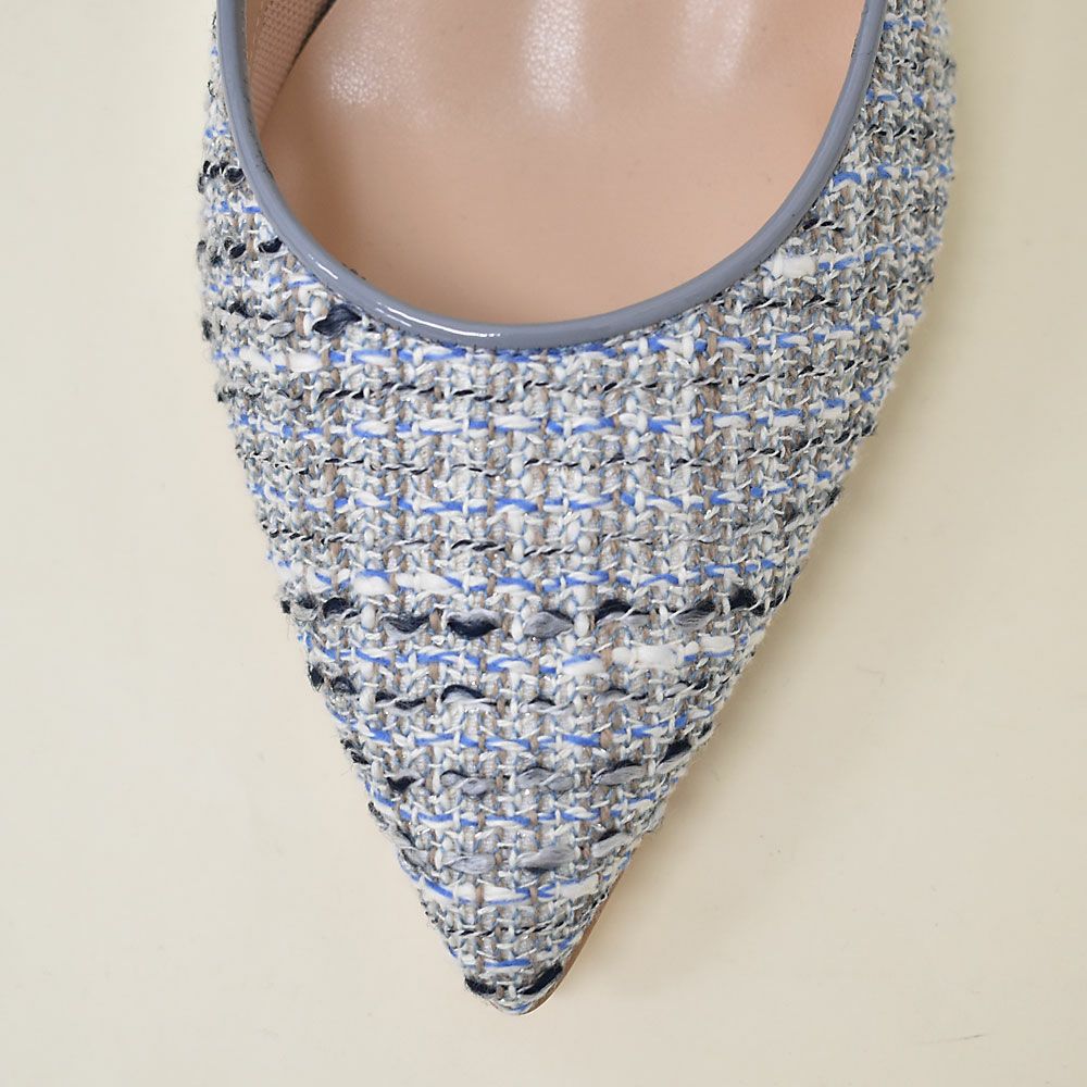 SALE] WASHINGTON ツイードポインテッドヒールパンプス 25.5cm|銀座